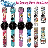 ♂❈ Disney Mickey silikonowy Smartwatch zespół do Samsung Galaxy zegarek 4 pasek biegów S3 korea bransoletka Huawei GT2 Pro 20mm 22mm zespół