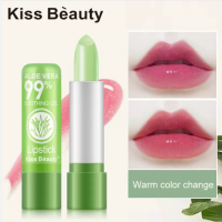 Fingerqueenลิปบาล์มเพิ่มความชุ่มชื้น99% Aloe VeraธรรมชาติLipbalmอุณหภูมิที่เปลี่ยนแปลงสีลิปสติกติดทนนานบำรุงปกป้องริมฝีปากCare