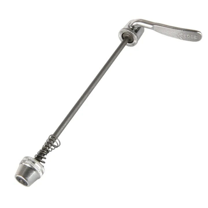 Riding mountain bike bicycle rear wheel quick release lever training