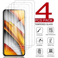 [Electronic film] X 3 4Pcs Full Screen Protector กระจกนิรภัยสำหรับ Xiaomi Pocophone Poco X3 Nfc M3 F3 F2 Pro F1 F 1เกราะป้องกันฟิล์ม