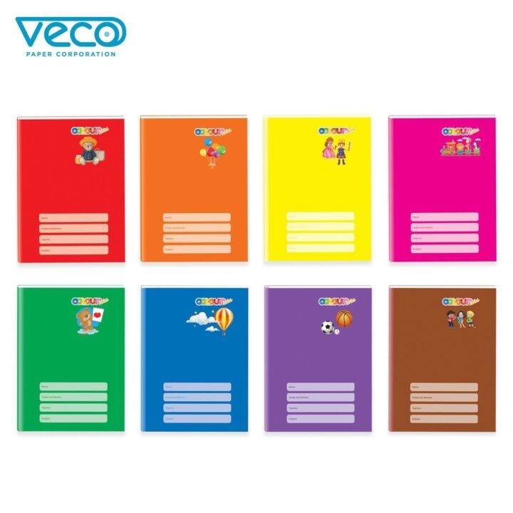 Veco Colour Notes Color Coding Notebook w/Plastic cover