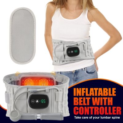 Eletric Red Light Heat Back Massager Stretcher Inflate Lumbar Waist Protection Lower Back Pain Relief Warm Abdominal Girdle