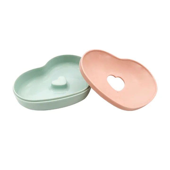 Miutiso Soap box Double layer love bathroom soap rack Soap tray Drain