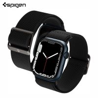 Spigen Lite สายนาฬิกาไนลอนวงดนตรีสำหรับ IWatch เดี่ยว,ขนาด49มม. 45มม. 41มม. 44มม. 40มม. สายรัดสำหรับ IWatch อัลตร้า49มม. ซีรี่ส์8 7 6 5 4 3 SE