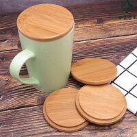 [herebuy] Bamboo Lid With Spoon Hole Cover for Glass Ceramic Mugs Kitchen Inner Diameter 73MM