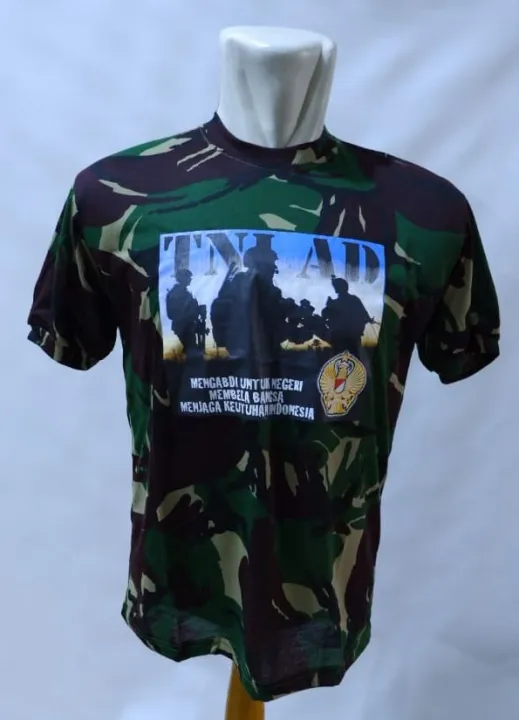 Kaos Oblong Loreng Tni Ad Kaos Remaja Dewasa Lazada Indonesia