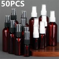 50PCS 10/20/30/50/100ml Brown PET Plastic Empty Spray Bottle Refillable Bottles Perfume Atomizer Fine Mist Alcohol Bottle 2