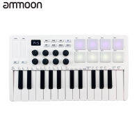 M-VAVE 25-Key MIDI คีย์บอร์ดควบคุมมินิแบบพกพา USB คีย์บอร์ด MIDI Controller 25 Velocity Sensitive Keys 8 RGB Backlit Pads 8ลูกบิด