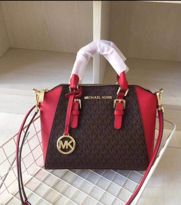 Red and brown michael kors Clearance