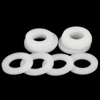 White Nylon Gasket Screw Round Flat Gasket Plastic Rubber Washer Flat Gasket Seal Washer Length: 5mm 36mm