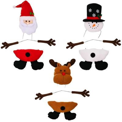 Snowman Tree Topper Elk Santa Snowman Christmas Tree Hugger Cute Christmas Tree Decorations for Winter Holiday Office Shop Home Indoor Outdoor fit