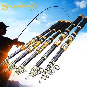 2.1m-3.6m Carbon Spinning Rod Reel Combos Telescopic Lure Fishing