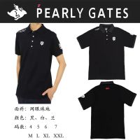 ◆ PEARLY GATES Sripaphs เสื้อผ้าผู้ชายสำหรับใส่เล่นกอล์ฟ,เสื้อผ้าผู้ชายใส่เล่นกอล์ฟเกาหลีใต้และเสื้อแขนสั้นมีปกใส่เสื้อโปโลชุดเครื่องแบบเสื้อยืดระบายอากาศ