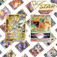 สเปนการ์ด Pokemon Charizard Pikachu Vmax GX MEGA Vstar Pokémon Letter เด็กของขวัญคอลเลกชันเกมการ์ดภาษาฝรั่งเศสคำของเล่น Holo Rainbow-Caidour