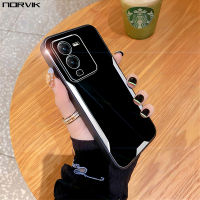 NORVIK เคสโทรศัพท์เงินเคลือบด้านเกราะแข็งเคสกันกระแทกโลหะบางพิเศษสำหรับ Vivo Y78 Y27 Y36 V27 V27e X90 IQOO Z7 11 Y22 Y22S Y16 V25e Y35 X80 V23 Y76 V23e Y15S Y01 V25 Y20 Pro 4G 5 n19-1ปลอกเคสระบายความร้อนขั้นสูง G