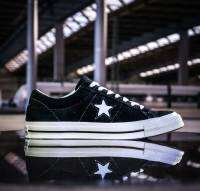 Converse One Star  Black color  (สีดำ) รองเท้าใบ ผ้ากำมะหยี่ ใส่นุ่ม สบายเท้า ราคาพิเศษ!! พร้อมอุปกรณ์ครบภายในกล่อง!!