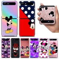 Shockproof Cover Black Folding Mobile Hard Shell Cute Mickey Mouse For Samsung Galaxy Z Flip 4 3 5G Black Fundas Phone Case