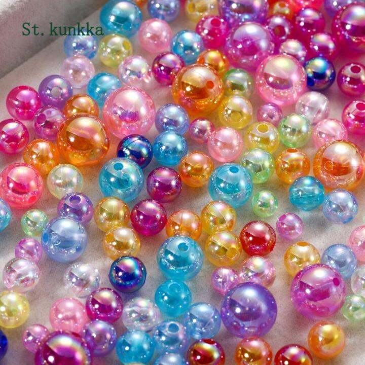 St.kunkka 50/100pcs 612mm Acrylic Colorful Bulk Beads DIY Beaded