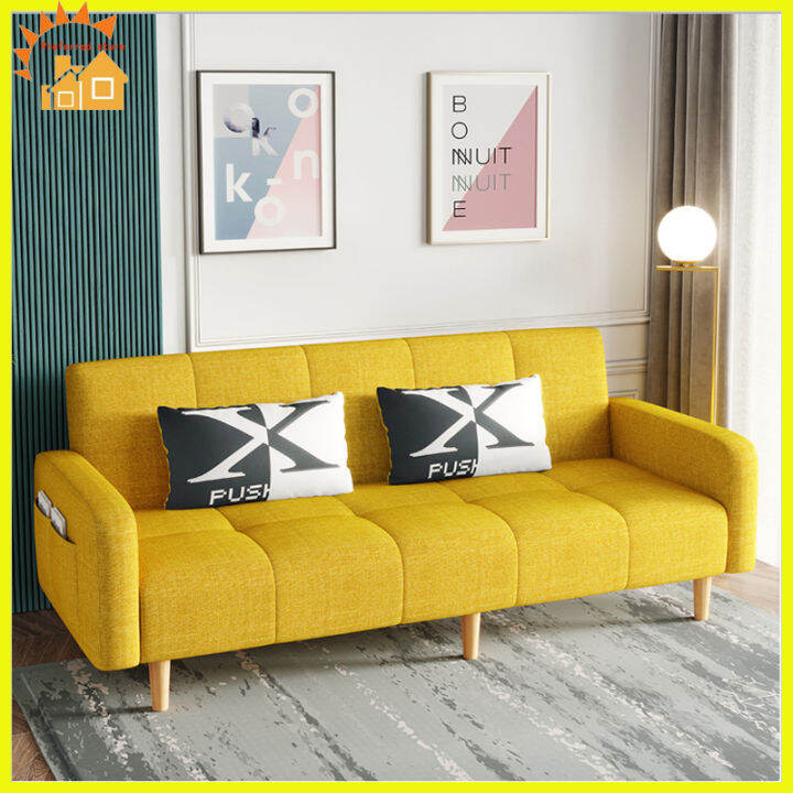 Multifunctional foldable sofa bed on sale 2 person small household sofa