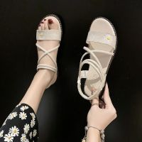 Plus Size 35-43 Sandal Womens Low-heel Kasut Shoes Perempuan Lady Wanita Lawa Sandals Gift