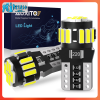 RTO 2ชิ้นไฟแอลอีดีสว่างมาก T10ไม่มีข้อผิดพลาด W5W 168 194หลอดไฟ Led Canbus รถไฟเก๋งสำหรับจอดรถ12V