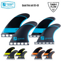 Ananas Surf Surfboard Quad Fins ฐานคาร์บอนไฟเบอร์ Thruster Fin Set Kite Wake อุปกรณ์เสริม Turbo Flow Series