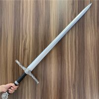 105cm White Wolf Sword 1:1 Cosplay Wild Hunt Sword Prop Role Play Gift Safety PU Double Dragon Wizard Sword Weapon Decorat Model