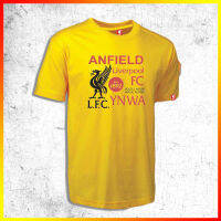 เสื้อยืด ลิขสิทธิ์แท้ Liverpool ลิเวอร์พูล T-shirts รุ่น LFC-018 สีเหลือง