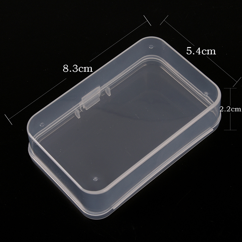 1Pcs Clear Plastic Transparent With Lid Storage Box Collection Container Case 