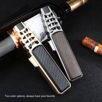 ZZOOI Solar Torch Lighter Gas Long Pen Style Kitchen Barbecue Camping Candle Strong Straight Into The Blue Flame Windproof Briquet