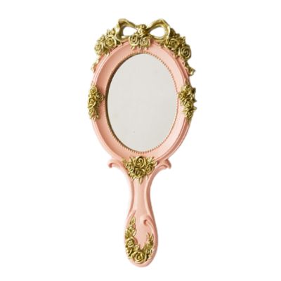 Cute Creative Vintage Hand Mirrors Makeup Vanity Mirror Handheld Cosmetic Mirror with Handle for Gifts