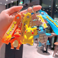 Pokemon Action Figure Pikachu Charmander Snorlax Squirtle Anime Pokemon Fashion Keychain Bag Keyring Pendant Birthday Gifts