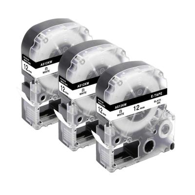 3 Pack Compatible Epson LC-4WBN LK-4WBN LC-4WBN LC-4WBN9 SS12KW Standard LK Label Tape for LabelWorks LW-300 LW-400 LW-500 LW-600P LW-700 Replace Refill 1/2 Inch X 26.2 Feet (12mm x 8m) Black on White