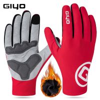 hotx【DT】 2022 GIYO Gloves Men Cycling Fleece Thermal Race Riding Gym MTB Road Ciclismo Guantes