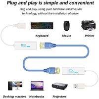 USB2.0 200M RJ45 Extender TX RX Sender Receiver Ethernet Cable Extension Adapter Computer Interconnect Tools T84C