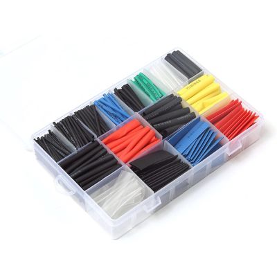 580pcs 2:1 Heat Shrink Tube 6 Colors 11 Sizes Tubing Set Combo Assorted Sleeving Wrap Cable Wire Kit for DIY Cable Management