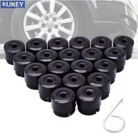 20Pcs Wheel Nut Bolt Head Covers Hub Screw Cover Protection Caps For VW Transporter T5 T6 2003- Black With Removal Tool 19mm