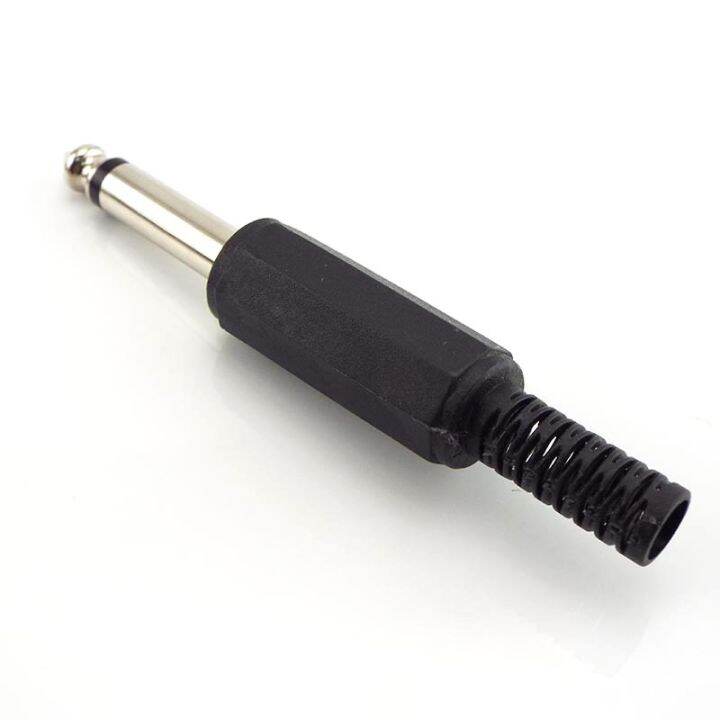 cw-2-5-10pcs-6-35-6-5-2-pin-microphone-jack-plug-in-audio-connector-6-35mm-6-5mm-pole-mono-amplifier-plug