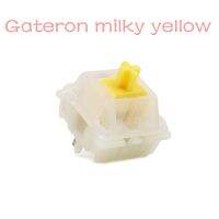 Gateron สวิตช์เส้นยาวสีเหลือง/สีเหลืองนมสวิตช์สีน้ำตาลอมเหลืองสำหรับปรับแต่งคีย์บอร์ดแบบกลไก