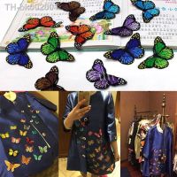 ♙◊❅ 10PCS/Lot Butterfly Patches For Clothing Embroidery Sew Iron On Patches Fabric Clothes Sticker Applique DIY Ornaments Decorative