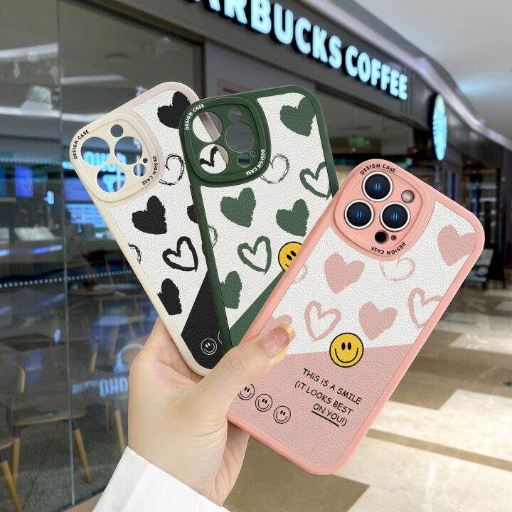 ggk-เคสโทรศัพท์ลายการ์ตูนยิ้มสำหรับ-samsung-กาแล็คซี่-a24-4g-ผู้หญิงผิวสวยเพรียวบางน่ารักเคสหลังหนังซิลิโคน-pu-ปกหนัง