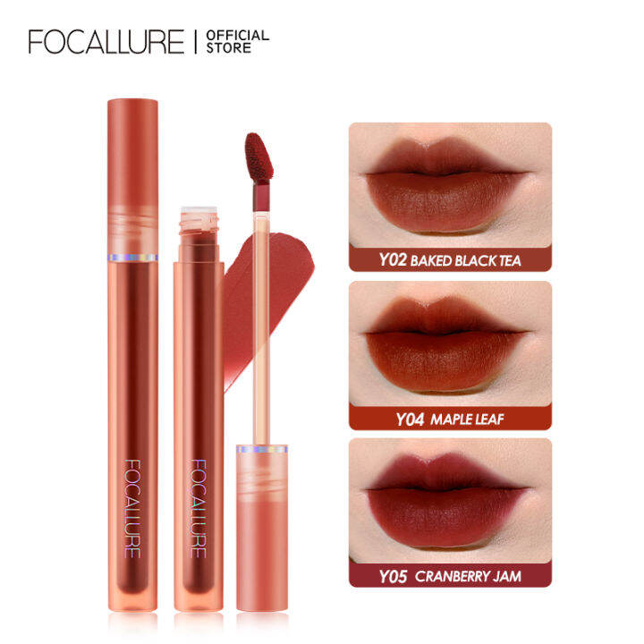 FOCALLURE Silky Matte Lip Tint Waterproof Lipsticks Long-lasting Lips ...