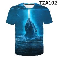 2021New Kid Godzilla: Monster King Cool Kid Comfort เสื้อยืด3D-Printed Casual Boys And Girls T-Shirt