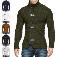 Mens Sweaters Stretchy Stylish Acrylic Fiber Loose Sweater Coat Winter Mens Turtleneck Pullover Sweater