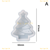 Buy 2 get 2% เทียนต้นคริสต์มาส3D 1ชิ้นแม่พิมพ์ซิลิโคนชุดทำเทียนคริสต์มาสแบบทำมือชุดทำสบู่พลาสเตอร์เรซินเครื่องมืออบของขวัญวันหยุด