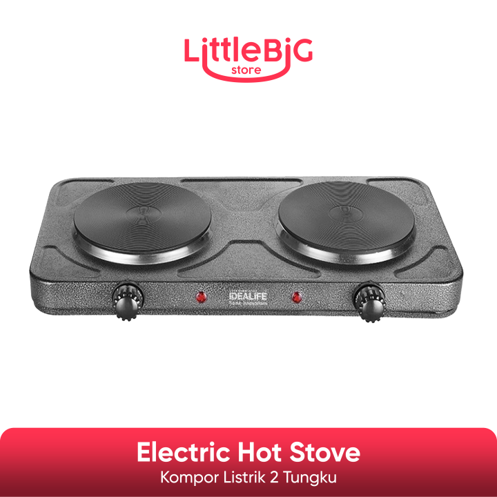 Kompor Listrik 2 Tungku Electric Stove Double Plate Portable iL402