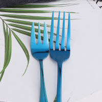 Blue Cutlery 30Pcs Mirror Forks Spoons Tableware Set Stainless Steel Home Dinnerware Wedding Flatware Set Combination Set