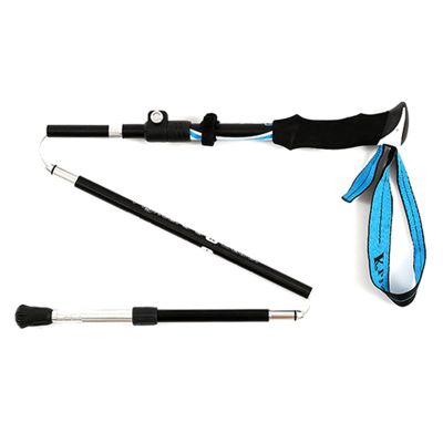 Klis Folding Shock-Absorbing Trekking Pole 5 Sections Outdoor Walking Pole Trekking Pole Ultra-Light 7075 Aluminum Alloy