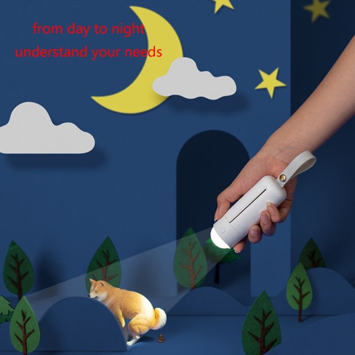 dog-poop-bag-holder-with-light-leash-attachment-waste-bags-dispenser-fit-most-dog-leash-portable-for-night-walking