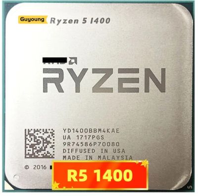 Ryzen 5 1400 I400 1400 3.2 GHz สี่คอร์เครื่องประมวลผลซีพียู YD1400BBM4KAE AM4ซ็อกเก็ต